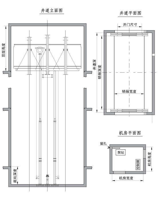 液压汽车电梯图纸